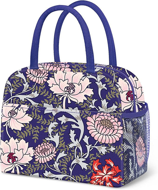 Lunch Bag Lunch Box for Women Men Reusable Insulated Lunch Tote Bag,Leakproof Thermal Cooler Sack Food Handbags Case High Capacity for Travel Work Picnic Beach,Orchid