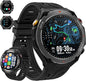 Military Smart Watch with GPS, Pressure/Altitude/Compass, Rugged Smartwatch for Men with 650mAh Extra-Large Battery, Answer/Make Call, 100+ Sports Mode, Metal Body Fitness Tracker for Android iOS