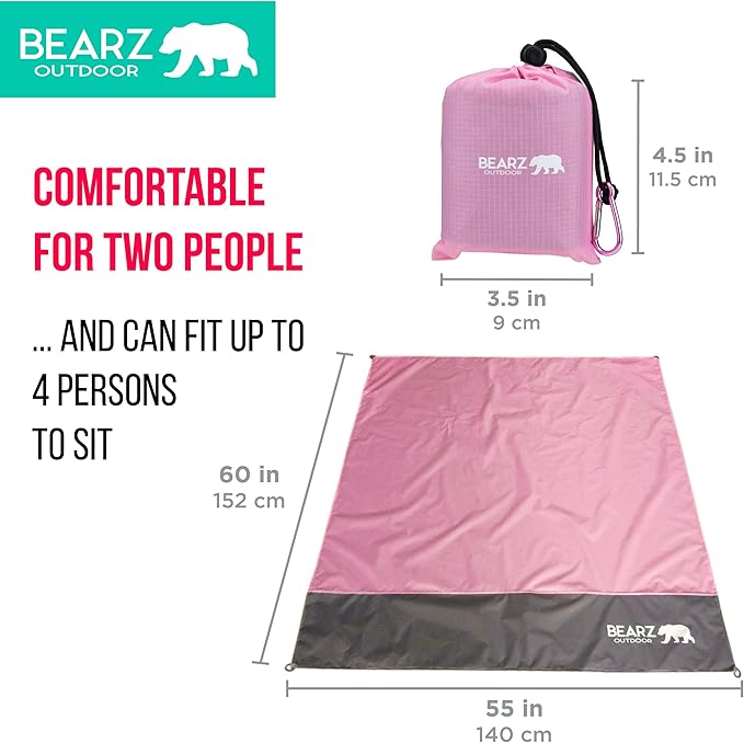 Pocket Blanket - Waterproof Picnic Blanket, Compact Travel Blanket, Picnic Blankets Waterproof Foldable Lightweight for Beach, Hiking, Festival Accessories