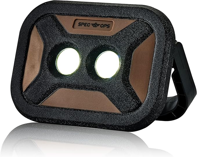 Spec Ops Tools Rechargeable LED Work Light, 800 Lumens, Waterproof, Magentic Base, 3 Light Modes, 3percent Donated to Veterans, SPEC-FLASHW