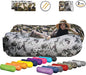 Nevlers 2 Pack Inflatable Loungers Air Sofa Couch | Perfect for Beach Chair Camping Chairs or Portable Hammock |Travel Bag Pouch, Pegs & 3 Pockets| Movie Seating & Camping Accessories Blow Up Lounger