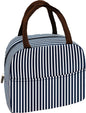 Sonuimy Insulated Lunch Bag Women, Reusable Cute Tote Lunch Box for Men & Adult, Leakproof Cooler Lunch Bags for Work Office Travel Picnic (Navy White Strip)