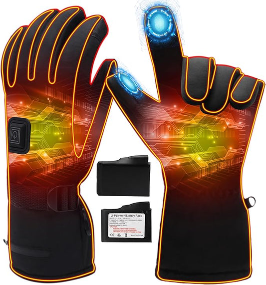 Magnolia Heated Gloves Men Women,Rechargeable Heated Gloves Electric Battery Heated Gloves Winter Gloves for camping Hunting Skiing Arthritis Frostbite Winter outdoor Sports