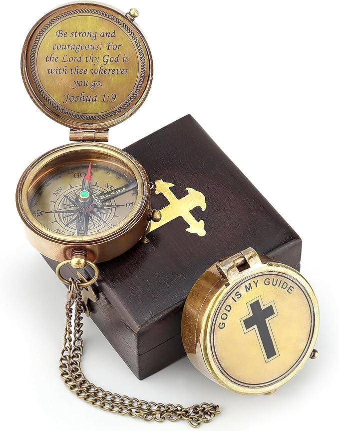 Smizzy Navigational Maritime Vintage Nautical Brass Compasses Fully Functional Titanic/Robert Frost Poem Compass/Sundial for Gift and Home Décor