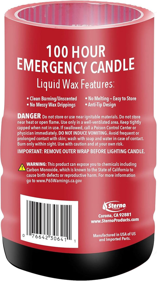 Sterno Liquid Emergency Candles,13.6 oz (Pack of 4)