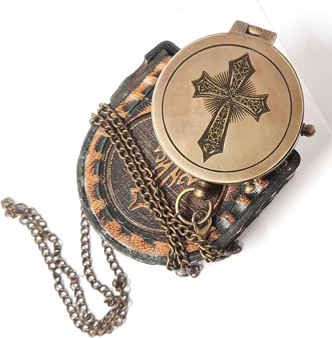 Brass Nautical - Brass Compass Engraved Gift for Son, Grandson, Daughter, Baptism, Confirmation Communion Godson Church Graduation Day