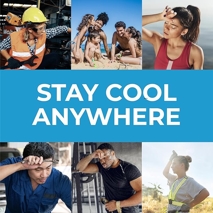 SHAKEitCOOL Original Cooling Towel – Be Cool in Style - Heat Relief, Soft, Lightweight, Sun Protection, Easy Clean - Perfect for Biking, Running, Yoga, Gym, Gardening - Orange Topo