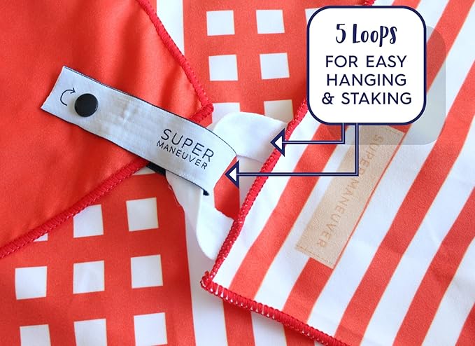 Microfiber Beach Towel & Bag. Lightweight, Compact & Quick-Dry. For Travel, the Beach, Pool, Gym, Yoga & Camping. Extra Large (71x35.5), Red