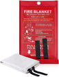LUXJET Emergency Fire Blanket for Home Kitchen Fiberglass Suppression Fire Blanket, Fire Extinguisher for Camping, Kitchen, Boat, Car & Office, Amusement Building