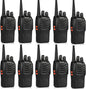 Walkie Talkies for Adults Long Range Baofeng BF-888S Professional Handheld 16 Channel Two Way Radio with Earpieces, Rechargeable Battery, Flashlight, Walky Talky for Family Hiking Skiing(10 Pack)