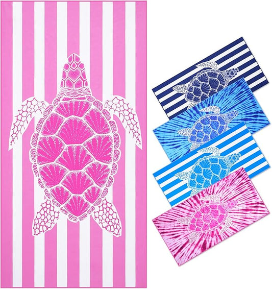 Genovega Microfiber Oversized Beach Towel Lightweight Thin Sandproof Compact Towels Women