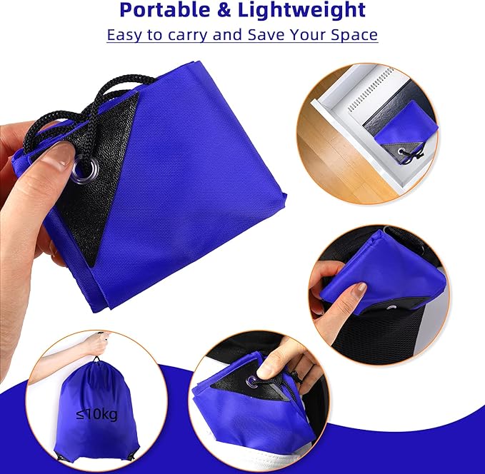 GoodtoU Drawstring Gym Bags Cinch Sack, Nylon Drawstring Backpacks for Sport, Travel, Team (Blue, 60pcs)