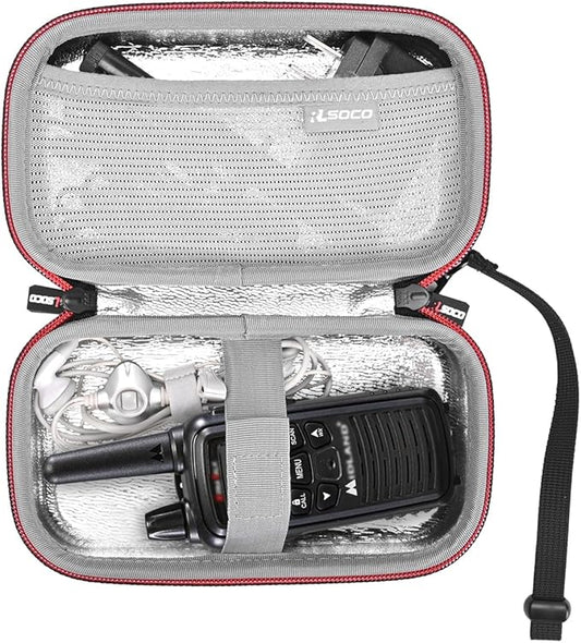 RLSOCO Travel Case Compatible With Midland GXT1000VP4/LXT600VP3/T51VP3 X-TALKER Handheld Portable FRS Two Way Radio (Case Only)
