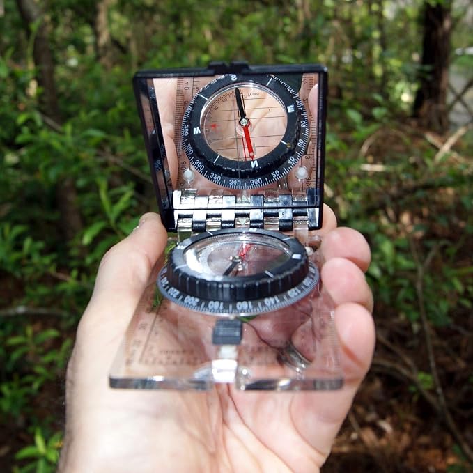 ust Folding Map Compass, Black, One Size (20-02149-10)