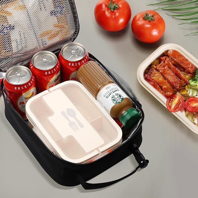 Lunch box Lunch bag for men women Insulated Lunchbox Lunch bags for Work Picnic Travel (Thicken navy blue)