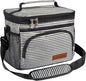 ExtraCharm Insulated Lunch Bag for Women/Men - Reusable Lunch Box for Office Picnic Hiking Beach - Leakproof Cooler Tote Bag Organizer with Adjustable Shoulder Strap for Adults - Stripe