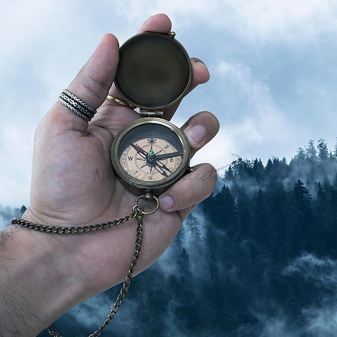 NAUTICAL COLLECTION “So You Can Always Find Your Way Back Home” Quote Engraved Compass | Unique Gifts for Son, Father, Love, Partner, Spouse, Fiancé.-Steampunk Accessory-Beautiful Handmade Gift