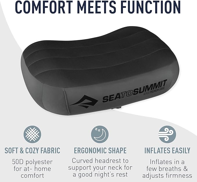 Sea to Summit Aeros Premium Inflatable Travel Pillow, Regular (13.4 x 9.4), Lime