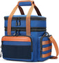 Tactical Lunch Box for Men, Insulated Lunch Bag Adult, Thermal Lunchbox Leakproof Waterproof Cooler Bag, Large Lunch Pail for Work Office Camping Travel (Blue)