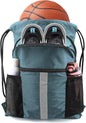 BeeGreen Drawstring Backpack Bag with Shoe Compartment, X-Large Black Gym Sports String Cinch Backpack