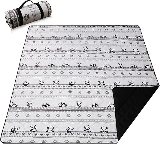 Picnic Blanket Extra Large(79" x 82"), 3-Layer Thickening Camping Blanket, Machine Washable Outdoor Blanket, Wear-Resistant, Soft and Comfortable, Sandproof Beach Mat for Beach, Park, Lawn
