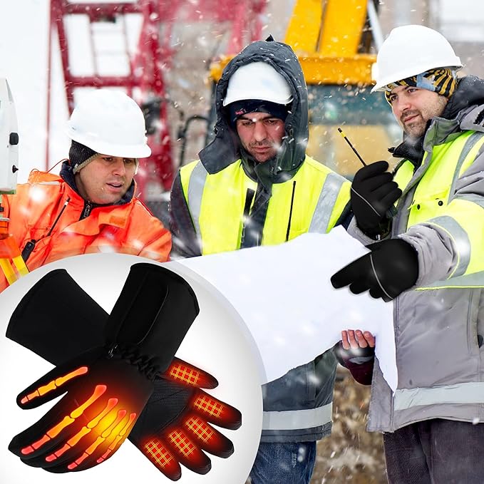 Magnolia Heated Gloves for Men Women, Electric Battery Heating Gloves for Hunting Camping Motorcycle Driving Skiing Working Gardening