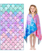 Microfiber Quick Dry Beach Towel for Kids– Lightweight Sand Free Large Towel Accessories Travel Must Have Swim Pool Yoga Camping Gear Summer Cruise Ship Compact Sandproof Gift Colorful Bubbles