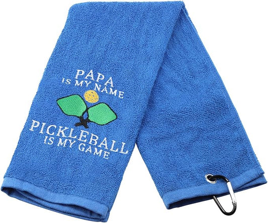 Pickleball Lover Towel Papa Is My Name Pickleball Is My Game Towel Papa’s Pickleball Gift (PAPA IS MY NAME T)
