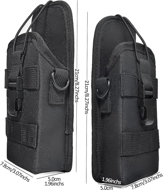 HYS Tactical Holster Nylon Molle Radio Pouch, Universal Walkie Talkie Holster Molle Holder, for Police Molle Vest, for Motorola Midland President Cobra Uniden Handheld CB Radio