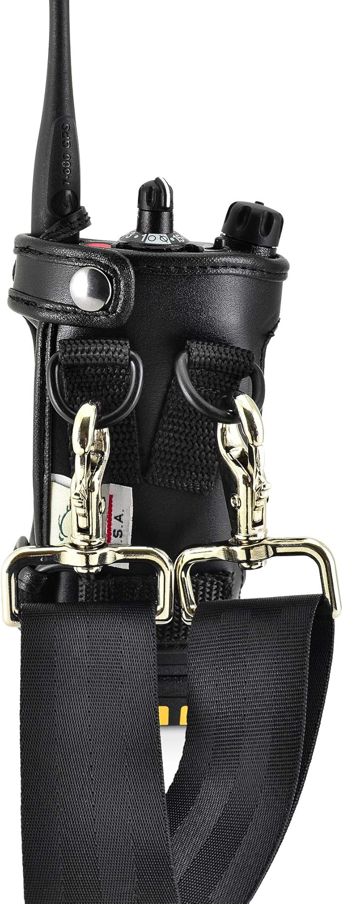 Turtleback Radio Holster for Motorola APX6000 – Durable Leather Belt Radio Holster – Durable Duty Belt Holder with D-Rings – All-Button Access – Fits Slim or Extended Battery
