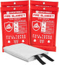 Fire Blanket 4 Pack, Fire Blankets Emergency for Home and Kitchen, 40" x 40" Flame Suppression Fiberglass Fire Blankets for Home Safety, Kitchen, and Camping