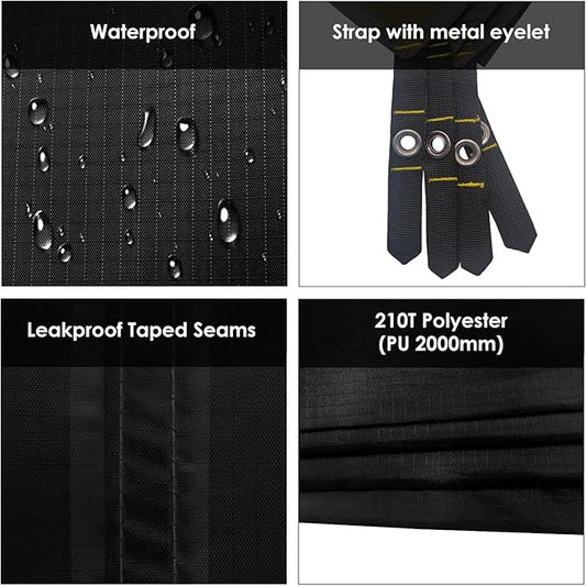 Gold Armour Tent Footprint, Camping Tarp Waterproof Ultralight - 84x60in | 84x84in | 84x96in | 82x106in | 120x108in | 120x120in | 120x144in Floor and Ground Tarps for Camping Hiking (Black 84x84in)