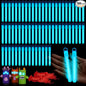 Lewtemi 100 Pack 4'' Halloween Glow Sticks Bulk Light Sticks with Lanyard Individually Wrapped Tactical Military Emergency Glow Stick Party Favors for Halloween, Camping, Hiking, Party