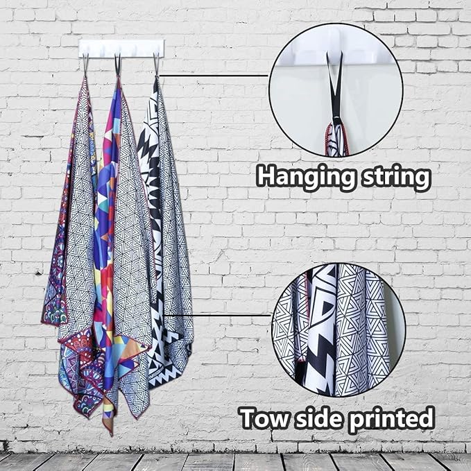 Microfiber Lightweight Thin Beach Towel Sandproof Compact Clearance Towels Quick Dry Sand Free Pool Swim Fast Drying Sandless Blanket Travel Essentials Accessories Vacation Men Adult Gift Blue Striped
