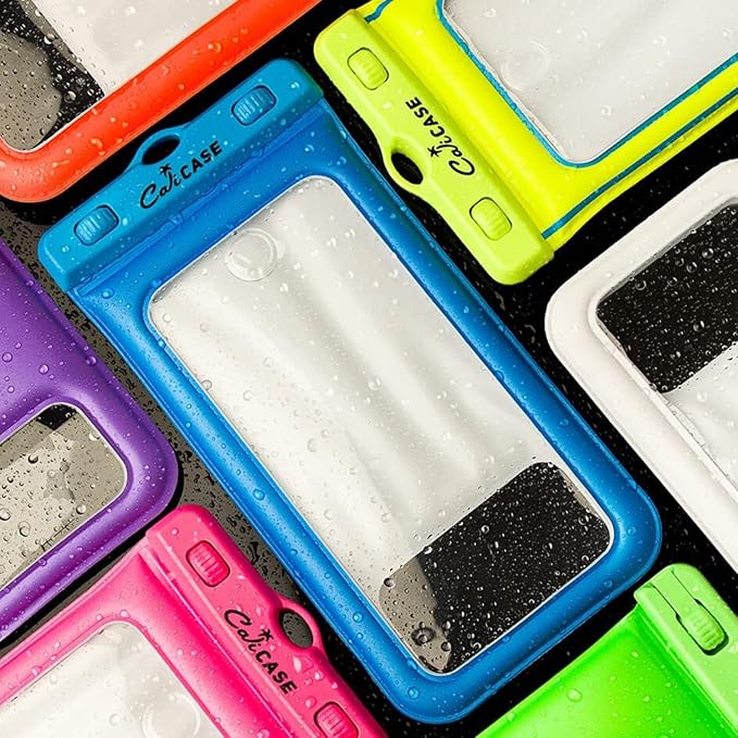 CaliCase Extra Large Waterproof Floating Phone Pouch - IPX8 Waterproof Floating Phone Case with Lanyard for iPhone X-14/ S20-S23/ Pixel 1-7