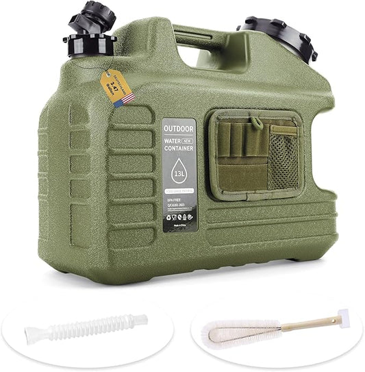 3.5 Gallon Camping Water Container with Spigot/Tool Bag, Camping Water Container BPA Free Water Storage with Spigot No Leakage Portable Emergency Water Tank,Multifunction Water Storage