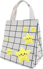 Lunch Bag Insulated Lunch Box for Women Men,Reusable Adult Lunch Tote Bags for Work or Travel (Yellow Star White)