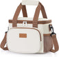 Lifewit Large Lunch Bag Insulated Lunch Box Soft Cooler Cooling Tote for Adult Men Women, Beige 12-Can (9L)