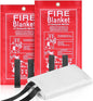 40" x 40" Emergency Fire Blanket, Fire Extinguishing Blanket, Flame Retardant Blanket for Home, Kitchen, Camping, Grill, Car, School, Office, Warehouse Fire Blanket, Fireplace Fire Blanket (2 Pack)