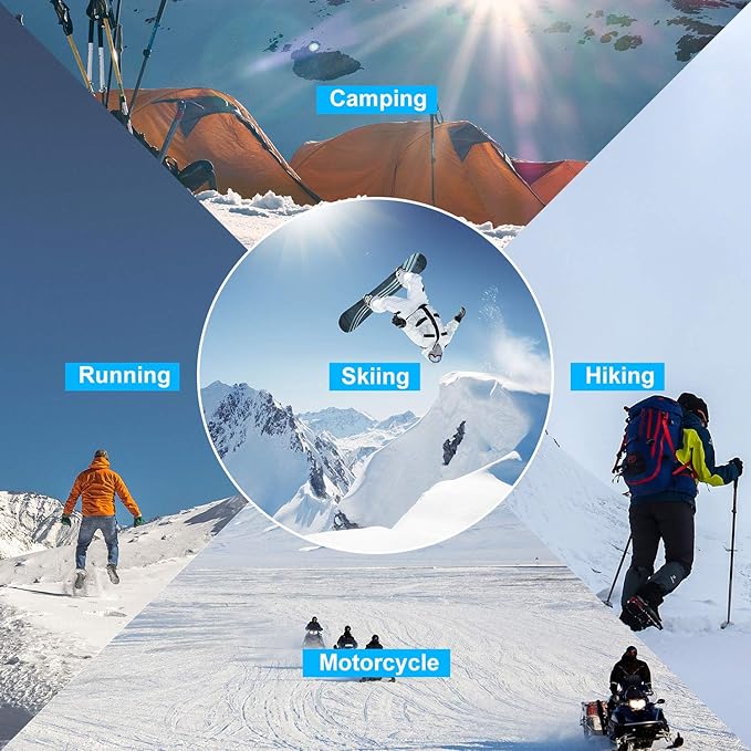 day wolf Upgraded Heated Gloves for Men Women, Waterproof and Touch Screen 7.4V 2200mAh Rechargeable Electric Gloves Hand Warmer for Skiing, Snowboarding, Skating, Camping Hiking Running