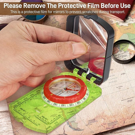 Sportneer Compass Hiking Survival Compass with Mirror Orienteering Compass Boy Scout Compass for Kids Gifts Hiking Camping Backpacking Map Navigation