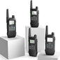 Radioddity FS-T1 FRS Two-Way Radio Long Range License-Free Walkie Talkies NOAA, 22 Channels 154 Privacy Codes with Earpiece, USB Charging, 4 Pack