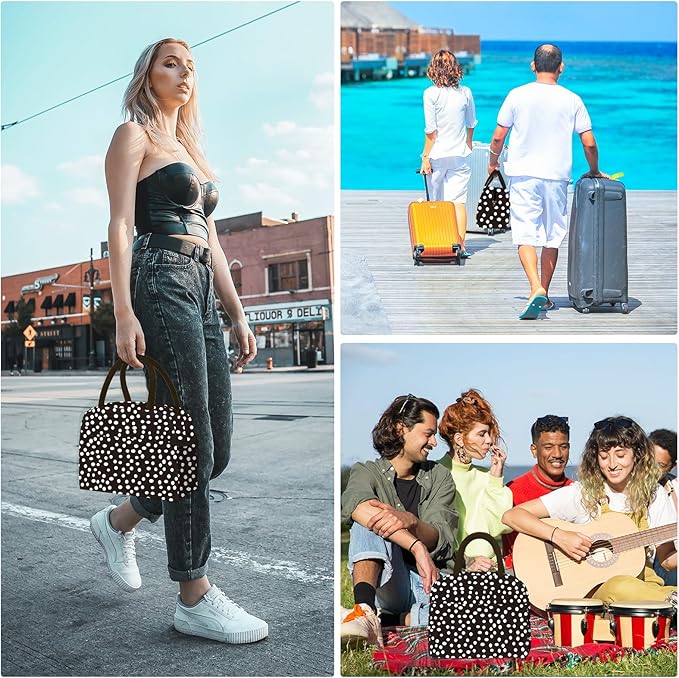 Lunch Bag Lunch Box for Women Men Reusable Insulated Lunch Tote Bag,Leakproof Thermal Cooler Sack Food Handbags Case High Capacity for Travel Work Picnic Beach