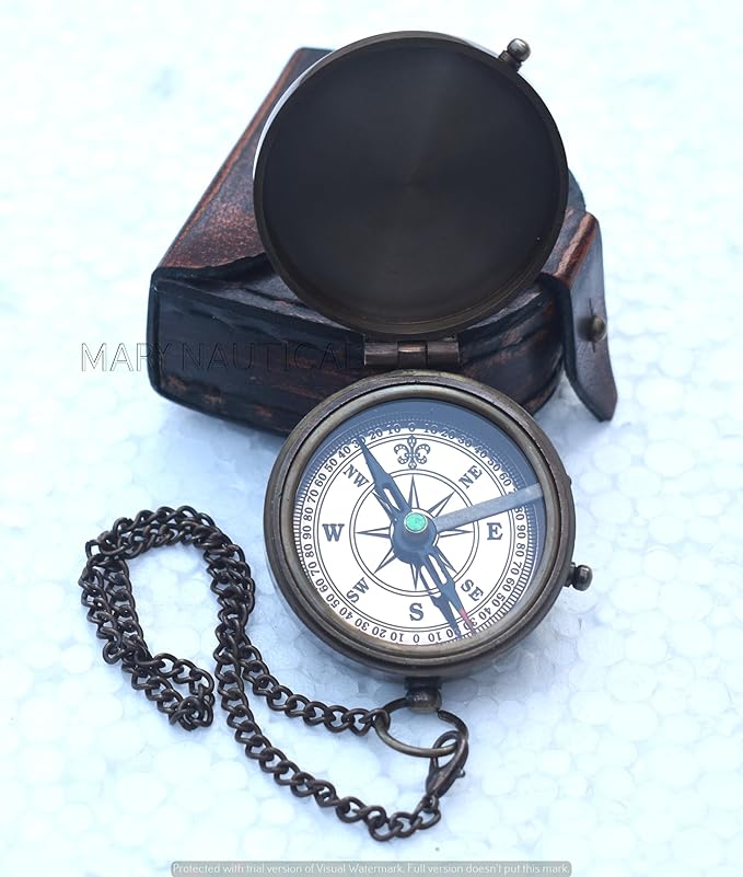 MARY NAUTICAL- Grow Old Along with Me Anniversary Compass Gift for Him or Her, Romantic Gift Ideas for Husband or Wife, Wedding Anniversary Decorations, Our Wedding for Men