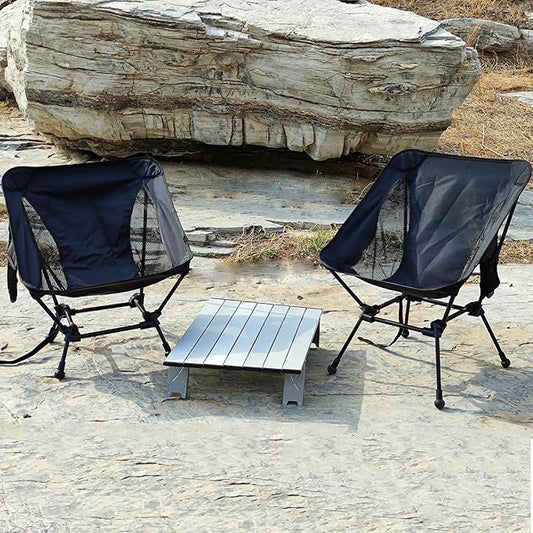 ATEPA Backpacking Chair, Ultralight Folding Portable Small Camping Chairs for Adults Compact Foldable Beach Seat with Anti-Sinking Feet & Aluminum Frame for Outdoor Hiking Travel Fishing