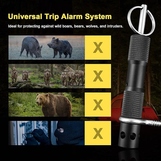 Perimeter Trip Alarm, Trip Wire Alarm Device for Camping and Property Security, 209 Primer Compatible, Early Warning System for Livestock Protection and Intruder Alert