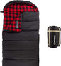 Sleeping Bag - Lightweight Envelope-Style 32F Rated Outdoor Sleeping Bag with Hood and Carry Case for Backpacking, Camping and Hiking by Wakeman (Navy)
