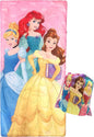 Jay Franco Disney Princess Trip Slumber Sack - Cozy & Warm Kids Lightweight Slumber Bag/Sleeping Bag - Featuring Ariel, Belle, and Cinderella