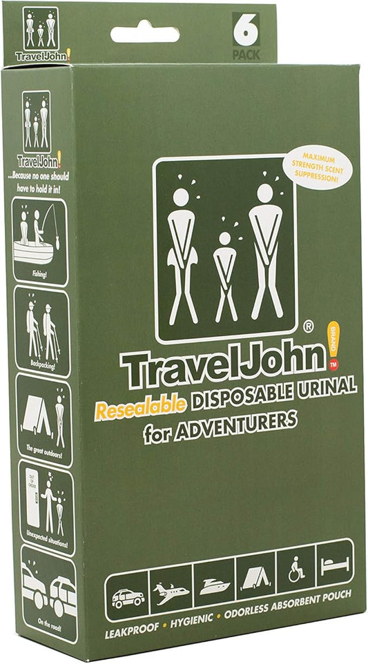 Travel John Disposable Urinals 6 Pack - 66854