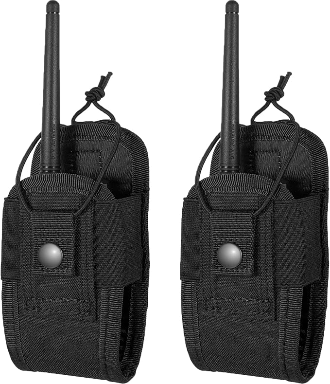 FRTKK Tactical Radio Holder Radio Holster Molle Radio Pouch Universal Radio Case Military Heavy Duty Radio Bag for Police Firefighter Two Ways Walkie Talkies Vest